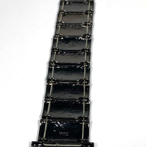 Joan Rivers Bracelet Stretch Black Rhinestones Buckle Marked - Picture 8 of 11